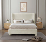Penny Full Bed - Luxurious Upholstered Bed with Curved Headboard for Elegant Bedroom Decor Upgrade