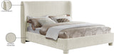 Penny King Bed - Elegant Upholstered Design with Curved Headboard for Luxurious Bedroom Makeover
