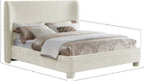 Penny King Bed - Elegant Upholstered Design with Curved Headboard for Luxurious Bedroom Makeover