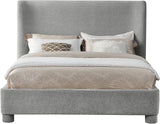 Penny King Bed - Elegant Upholstered Design with Curved Headboard for Luxurious Bedroom Makeover