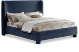 Penny King Bed - Elegant Upholstered Design with Curved Headboard for Luxurious Bedroom Makeover