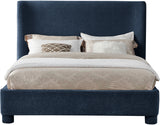 Penny King Bed - Elegant Upholstered Design with Curved Headboard for Luxurious Bedroom Makeover