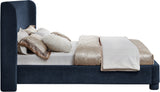 Penny Polyester Fabric Queen Bed - Elegant Curved Headboard for a Luxurious Bedroom Upgrade