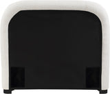 Vaughn Cream Boucle Bed - Cozy Contemporary Design with Sturdy Black Wood Base for Ultimate Comfort
