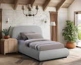 Vaughn Cozy Chenille Bed with Sturdy Wood Frame for a Stylish and Inviting Bedroom Retreat