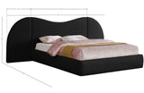 Everest Boucle Fabric Bed: Luxurious Contemporary Design with Removable Panels for Adaptable Comfort