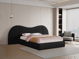 Everest Boucle Fabric Bed: Luxurious Contemporary Design with Removable Panels for Adaptable Comfort