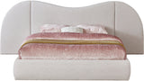 Everest Boucle Fabric Bed: Luxurious Contemporary Design with Removable Panels for Adaptable Comfort