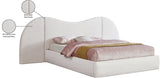 Everest Boucle Fabric Bed: Luxurious Contemporary Design with Removable Panels for Adaptable Comfort