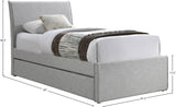 Myles Twin Trundle Bed - Stylish Contemporary Design with Durable Upholstery and Versatile Use