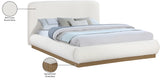 Rigby Art Deco King Bed in Rich Black Boucle Fabric with Fluted Base - Stylish & Modern Design