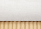 Rigby Art Deco King Bed in Rich Brown Linen Fabric with Fully Slatted Design and Natural Finish