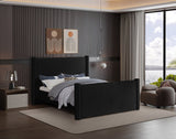 Elias Velvet Full Bed - Stylish Contemporary Design with Solid Wood Frame for Timeless Elegance