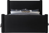 Elias Velvet Full Bed - Stylish Contemporary Design with Solid Wood Frame for Timeless Elegance