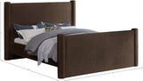 Elias Velvet Full Bed - Stylish Contemporary Design with Solid Wood Frame for Timeless Elegance