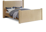 Elias Velvet Full Bed - Stylish Contemporary Design with Solid Wood Frame for Timeless Elegance