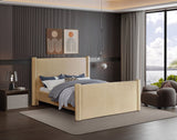 Elias Velvet Full Bed - Stylish Contemporary Design with Solid Wood Frame for Timeless Elegance
