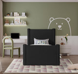 Elias Velvet Twin Bed - Elegant Minimalist Design with Solid Wood Frame for Contemporary Bedrooms