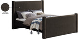 Elias Velvet Full Bed - Stylish Contemporary Design with Solid Wood Frame for Timeless Elegance