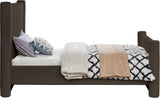 Elias Velvet Twin Bed - Elegant Minimalist Design with Solid Wood Frame for Contemporary Bedrooms