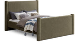 Elias Velvet Full Bed - Stylish Contemporary Design with Solid Wood Frame for Timeless Elegance