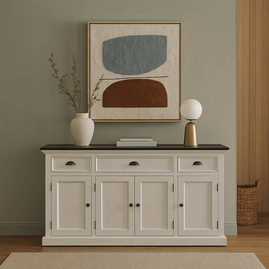 Halifax Contrast Buffet with 4 Doors 3 Drawers