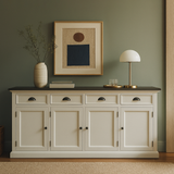 Halifax Contrast Large Buffet 4 Doors 4 Drawers 79''
