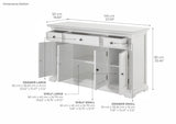 Provence Buffet with 4 Doors 3 Drawers