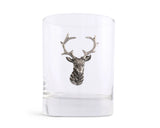 Elk Head Double Old Fashion Bar Glass