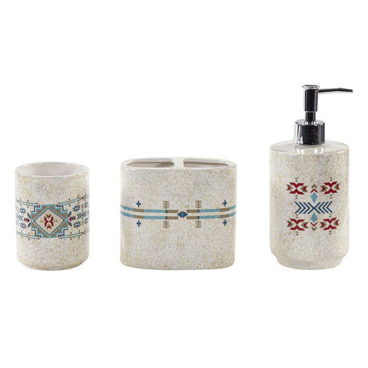Spirit Valley Ceramic 3PC Countertop Bathroom Set, 4 MOQ