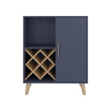 TUHOME Cave Low Bar Cabinet with Open Storage Shelves, Modern Floorstanding Bar Furniture for Living Rooms or Entertainment Areas, Functional Organizer for Bottles, Glasses and Barware in Contemporary Home Settings