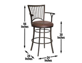 Bayview 30" Bar Stool, Swivel