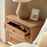 4-Piece Transitional Solid Wood Bedroom Set with 6-Drawer Dresser