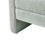Diana 57" Wide Modern Chenille Upholstered Bench with Piped Edges and Foam Cushion