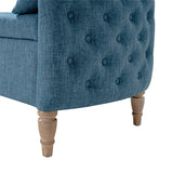 Octavia Upholstered Storage Bench with Turned Wood Legs