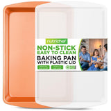 Baking Pan With Plastic Lid- Non-Stick And Stylish Metallic Coating Bake Pan With Plastic Cover, Compatible With Model: Nc5Pcs (Copper)