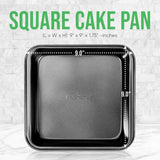 Non-Stick Square Cake Pan - Deluxe Nonstick Gray Coating Inside And Outside, Compatible With Model: Ncbs10S (Black)