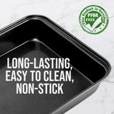 Non-Stick Square Cake Pan - Deluxe Nonstick Gray Coating Inside And Outside, Compatible With Model: Ncbs10S (Black)