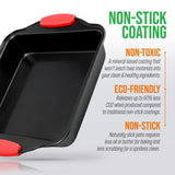 Non-Stick Square Cake Pan - Deluxe Nonstick Gray Coating Inside And Outside, Compatible With Model: Ncbs10S (Black)