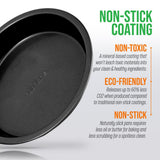 Non-Stick Round Cake Pan - Deluxe Nonstick Gray Coating Inside And Outside, Compatible With Model: Ncbs10S (Black)