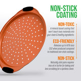 Non-Stick Pizza Pan - Flexible Nonstick Carbon Steel With Black Silicone Handles, Compatible With Models: Ncsbs54S, Ncsbs52S (Copper)