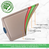 Large Cookie Sheet - Kitchen Oven Baking Pan With Blue Silicone Handles, Compatible With Models: Ncsbsg78, Ncsbsg63, Ncsbsg60, Ncsbsg36 (Gold)
