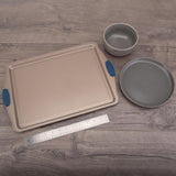 Large Cookie Sheet - Kitchen Oven Baking Pan With Blue Silicone Handles, Compatible With Models: Ncsbsg78, Ncsbsg63, Ncsbsg60, Ncsbsg36 (Gold)