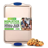 Small Cookie Sheet - Kitchen Oven Baking Pan With Blue Silicone Handles, Compatible With Model: Ncsbsg63 (Gold)