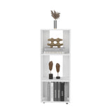 TUHOME Eco 39" Tall Four-Tier Bookcase with Open Shelves, Modern Vertical Storage Cabinet for Living Room, Bedroom or Office, Compact Display Unit for Books, Décor and Everyday Organization with Clean Contemporary Design