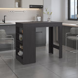 Greer Counter Table with 4 Storage Shelves, Compact Home Bar for Dining Room or Kitchen, Space-Saving Modern Design with Vertical Shelving for Bottles and Glassware Storage, Stylish Entertaining Furniture