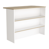 Fendi Kitchen Island with Ample Workstation and 2-Tier Shelf