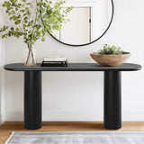 Baguette 60" Modern Oval Solid Wood Console Table