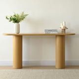Baguette 60" Modern Oval Solid Wood Console Table