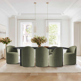 Baguette & Doris 86.5" Black Rectangle Dining Table Set for 8 (9-Piece)